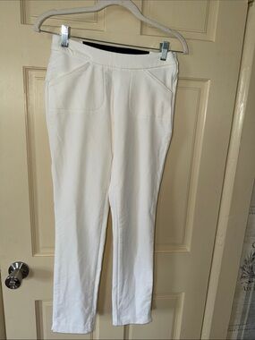 Peter Millar White Straight-Leg Ponte Pants